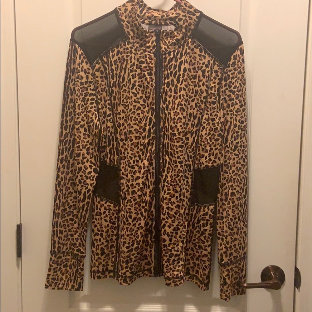 Leopard style workout suit